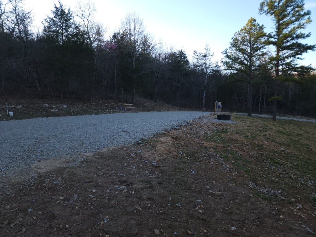 Looking uphill beside RV1